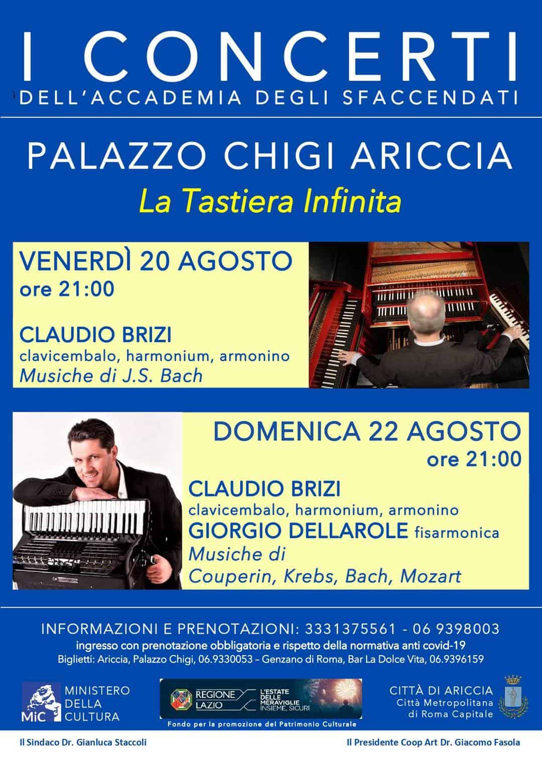 I “Concerti dell’Accademia degli Sfaccendati” Palazzo Chigi ad Arccia
